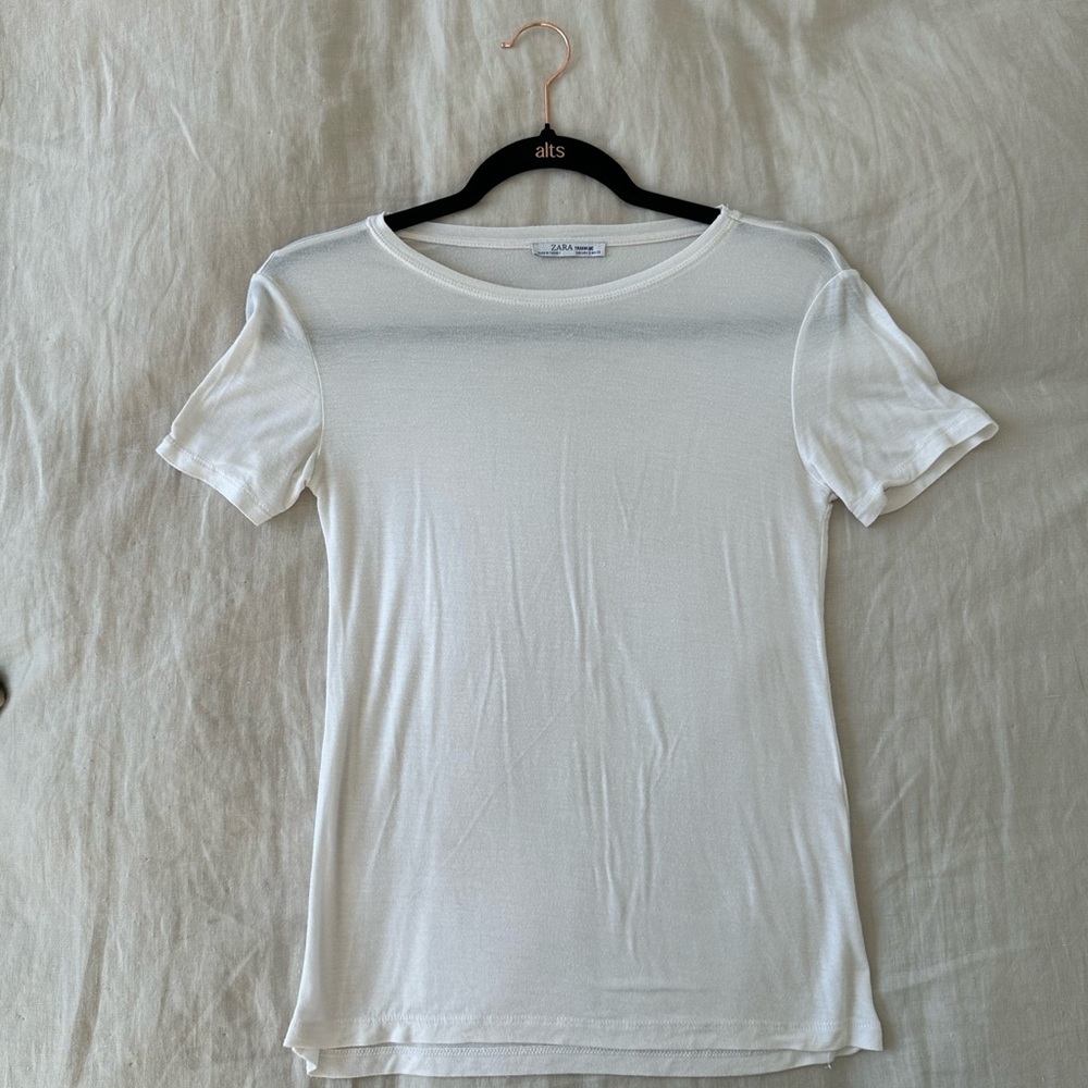 Zara White Basic Tee